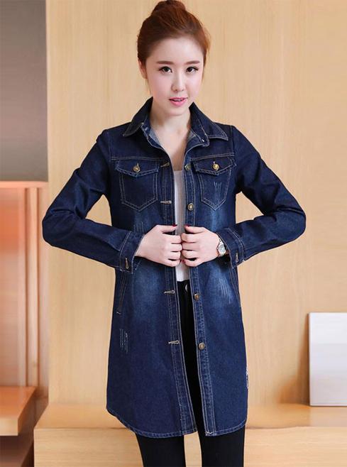 ÁO KHOÁC JEAN THÊU CHỨ LƯNG AK606AK