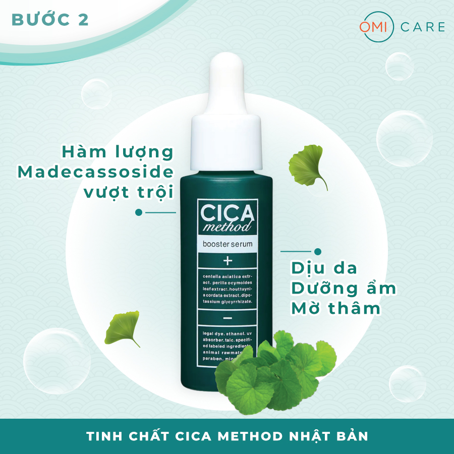 TINH CHẤT DƯỠNG ẨM, GIẢM MỤN, NGỪA MỤN VÀ PHỤC HỒI TỔN THƯƠNG DO MỤN CICA METHOD