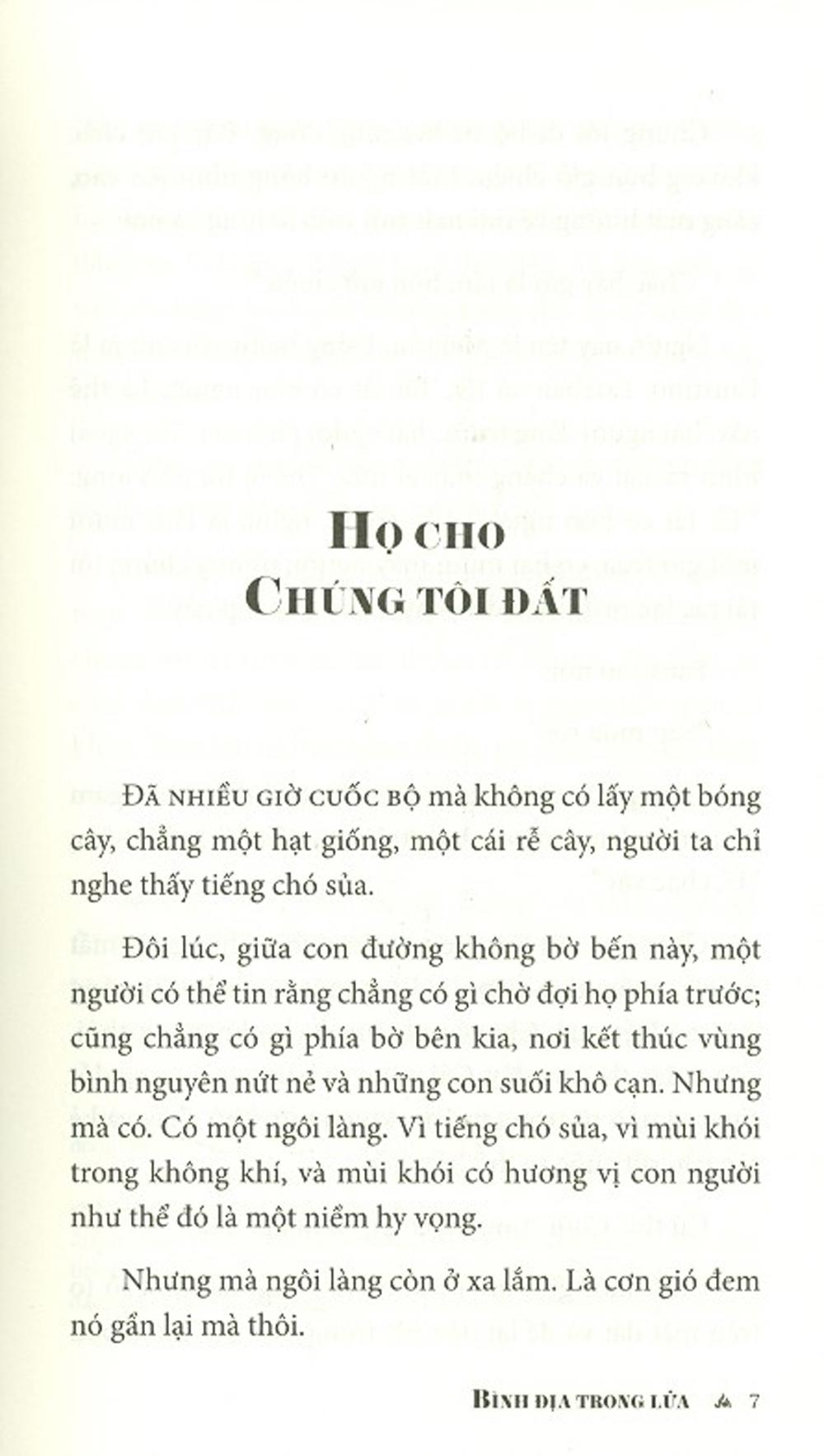 BÌNH ĐỊA TRONG LỬA
