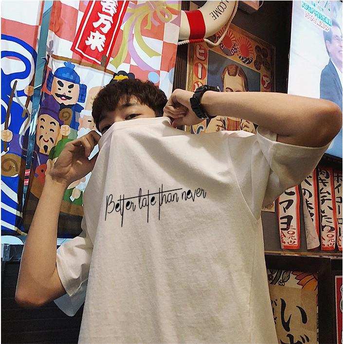 FreeShip Đơn 50K ️Siêu Phẩm️ Áo thun nam nữ chữ kiểu tay lỡ đẹp vải dày mịn