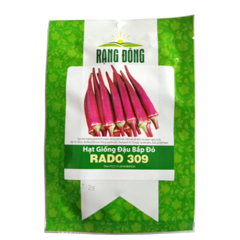 Hạt giống Đậu bắp đỏ RADO 309 Rạng Đông - Gói 2gram