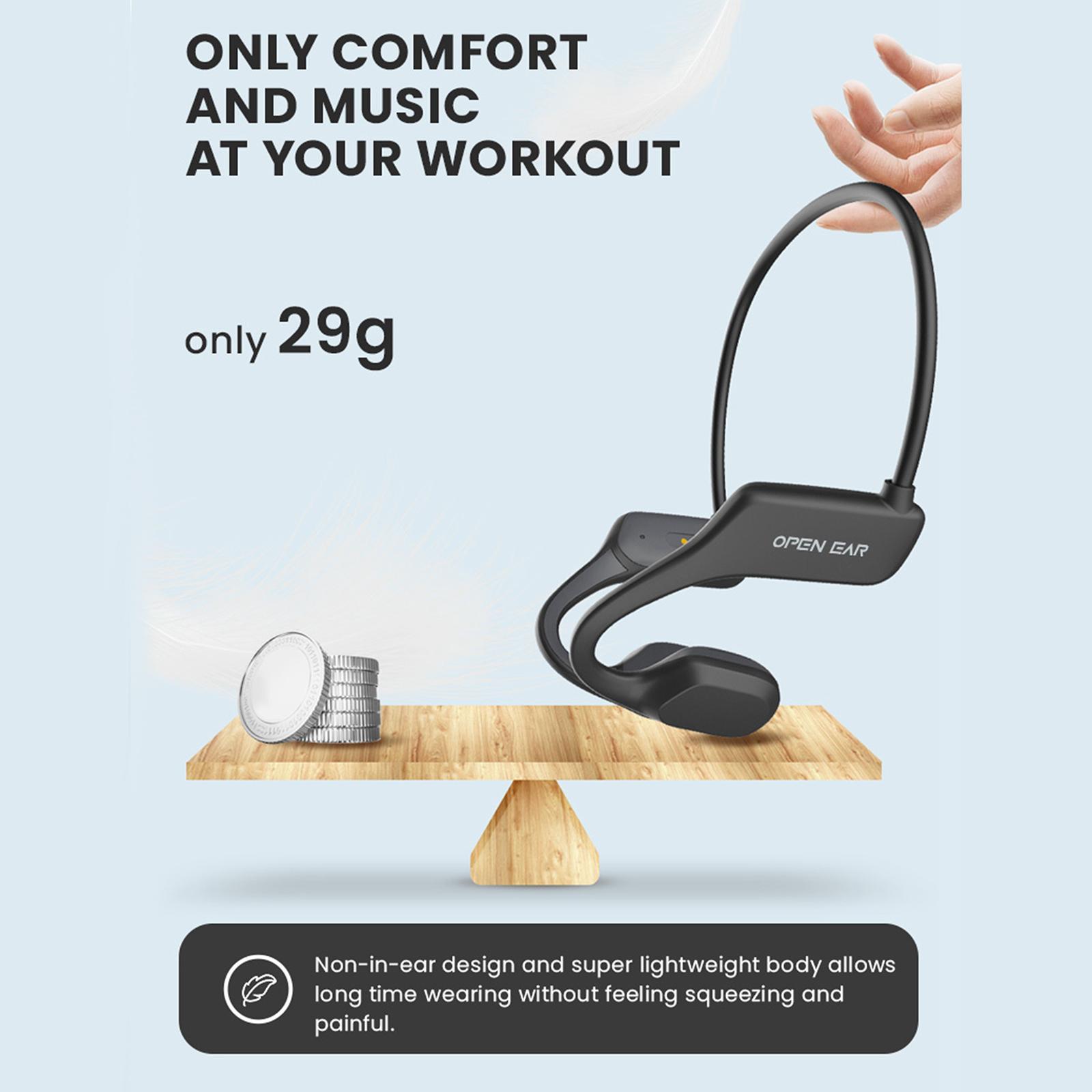 Headphone Open Ear Headphones Portable Earphone for Travel Hiking Workout