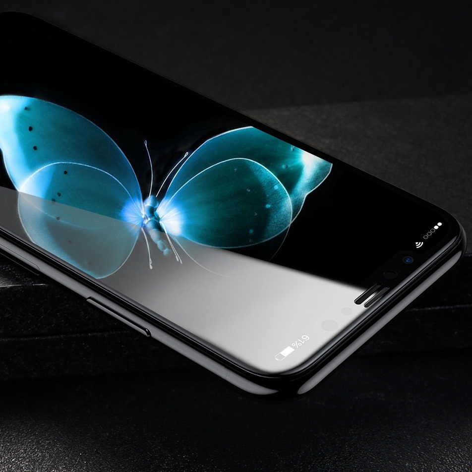 Miếng dán kính cường lực full 3D cho iPhone 11 Pro 5.8 inch / iPhone X / iPhone Xs mỏng 0.23mm hiệu Baseus Silk-Screen cảm ứng siêu nhạy, hiển thị Full HD - Hàng nhập khẩu
