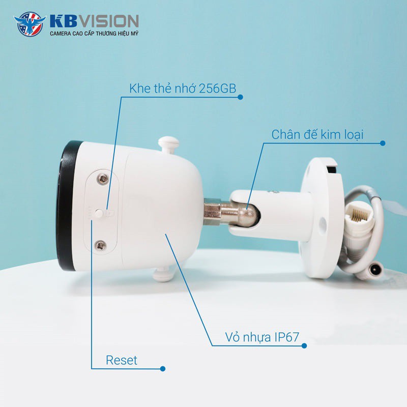 Camera wifi quan sát ngoài trời KBone KN-B21, B21F, B21FL - Hàng chính hãng