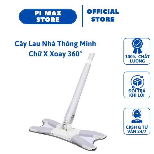 Cây Lau Nhà , Chổi Lau Sàn, Tường Kính Chữ X Đa Năng Tự Vắt Thông Minh Xoay 360 Độ Mẫu Mới