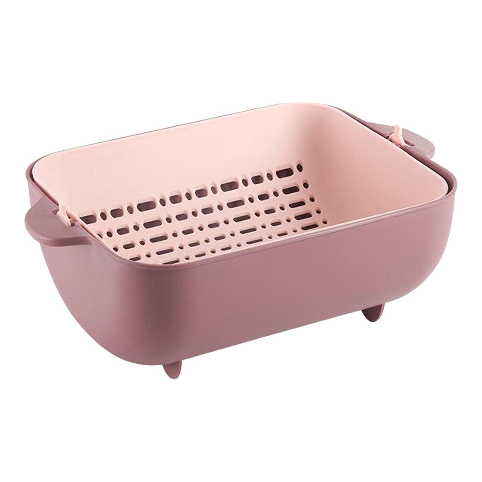 2in1 Kitchen Colander/Filter Bowl Double-layer Drain Basin Clean