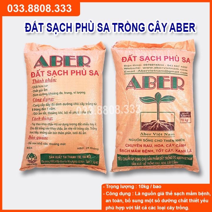 Đất phù sa dinh dưỡng ABER (10kg) - Trồng rau, hoa, cây cảnh