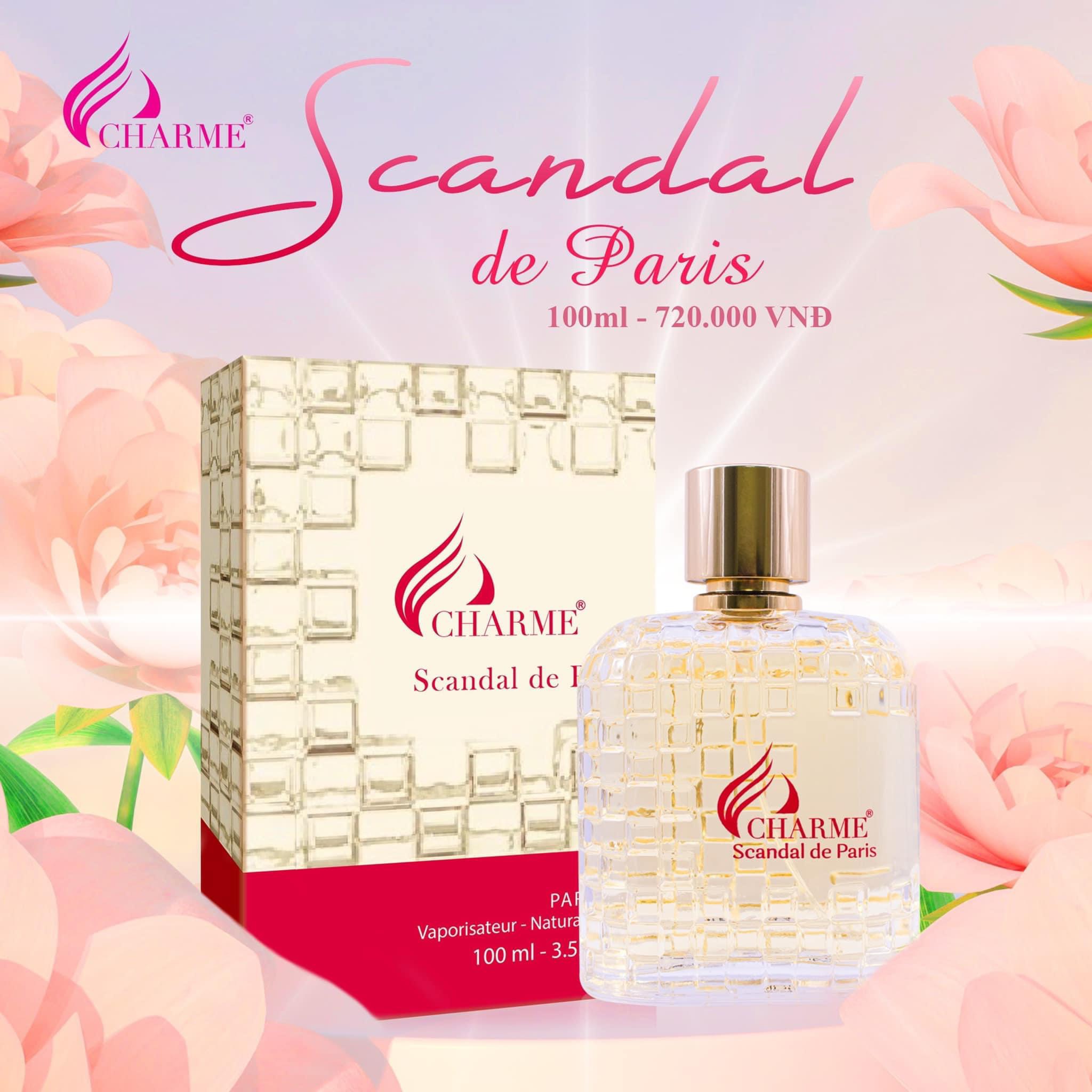 Nước hoa nữ sang trọng, Charme Scandal De Paris, quyến rũ, sang trọng, lưu hương nồng nàn, 100ml