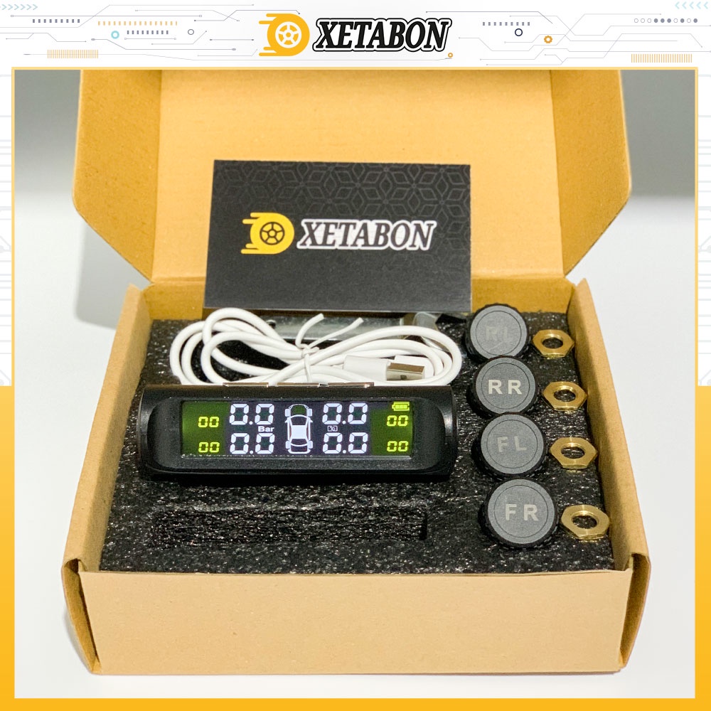 Cảm biến áp suất lốp XETABON- TPMS van gắn ngoài chống nước IP67