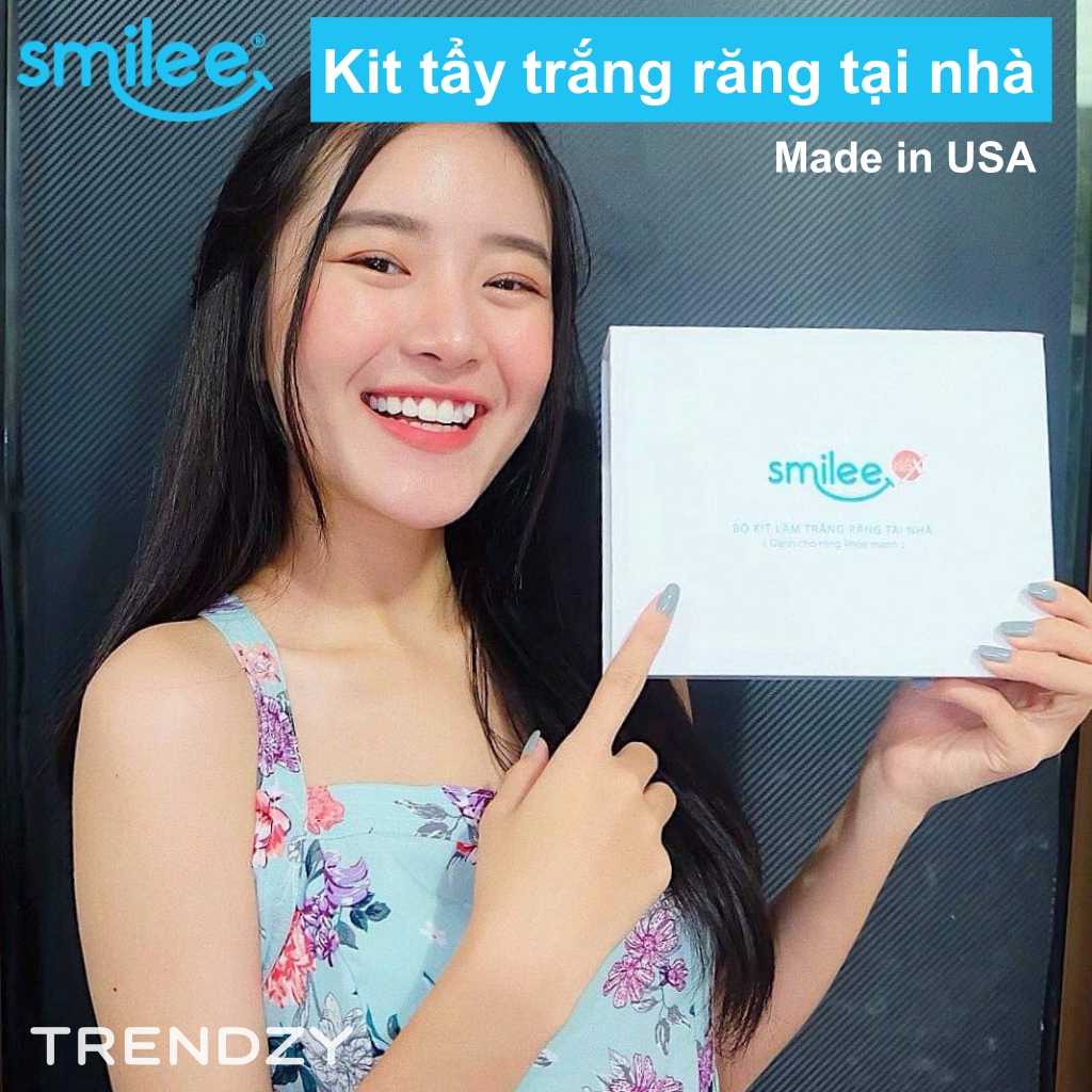 Bộ tẩy trắng răng tại nhà Smilee - Nhập khẩu USA - Làm trắng răng lên từ 3 - 6 tone chỉ với 20 phút - Đạt chuẩn ISO 22716:2007