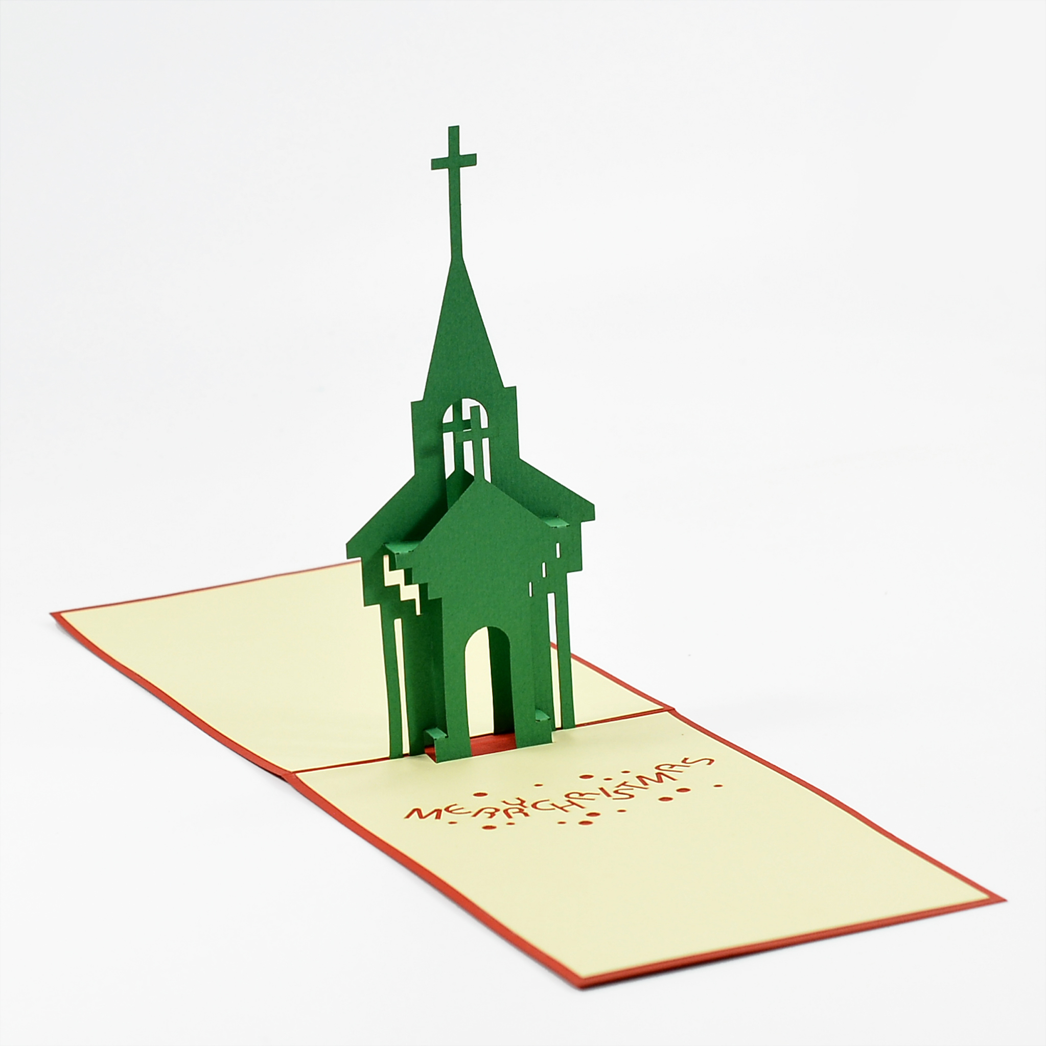 Thiệp nổi 3D handmade The Church- Nhà thờ size 10x15 cm CN049