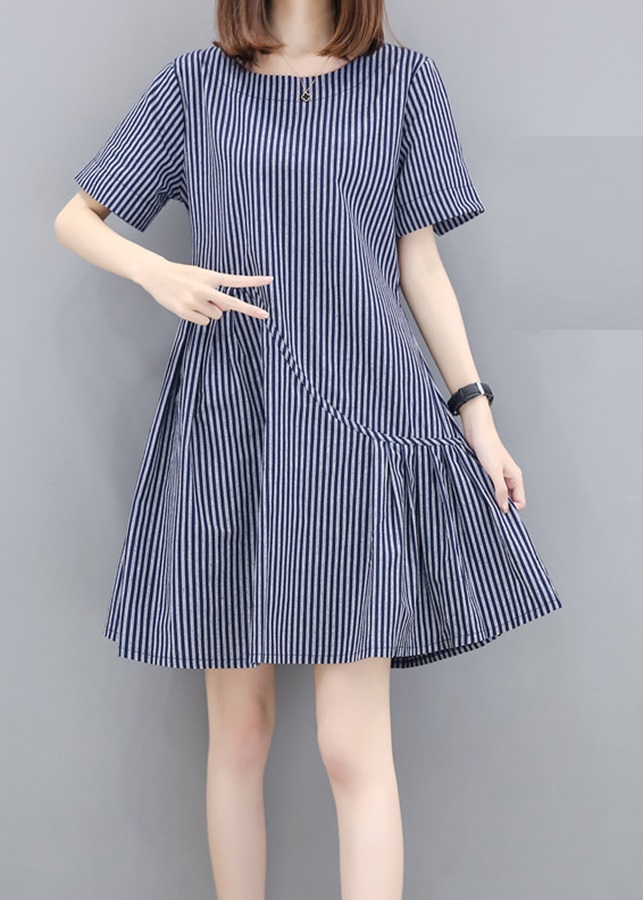 Đầm suông đuôi cá họa tiết gingham KK112-21 | Thời trang công sở K&K Fashion