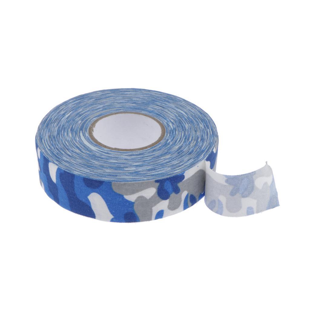 2 Pack Anti-Skid Ice Hockey Stick Shin Guard Tape Wrap Easy to Tear Red+Blue