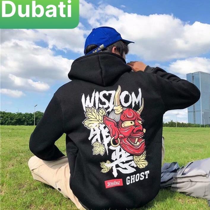ÁO NỈ IN HÌNH MẶT QUỶ ĐỎ ĐẦU SỪNG SIÊU NÉT, ÁO HOODIE NAM NỮ FROM RỘNG CHẤT MỊN- DUBATI FASHION