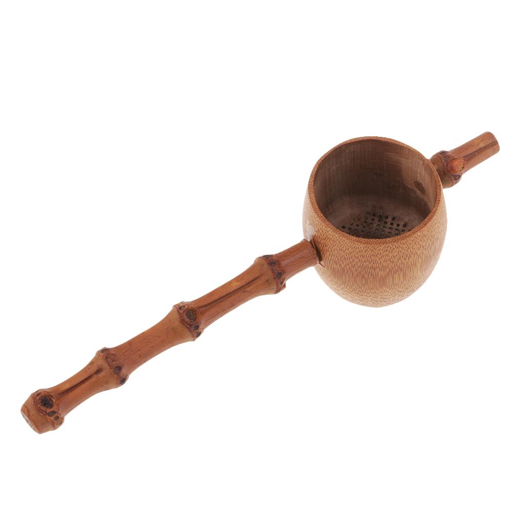 2x Bamboo Tea Strainer Infuser Tea Filter Punch