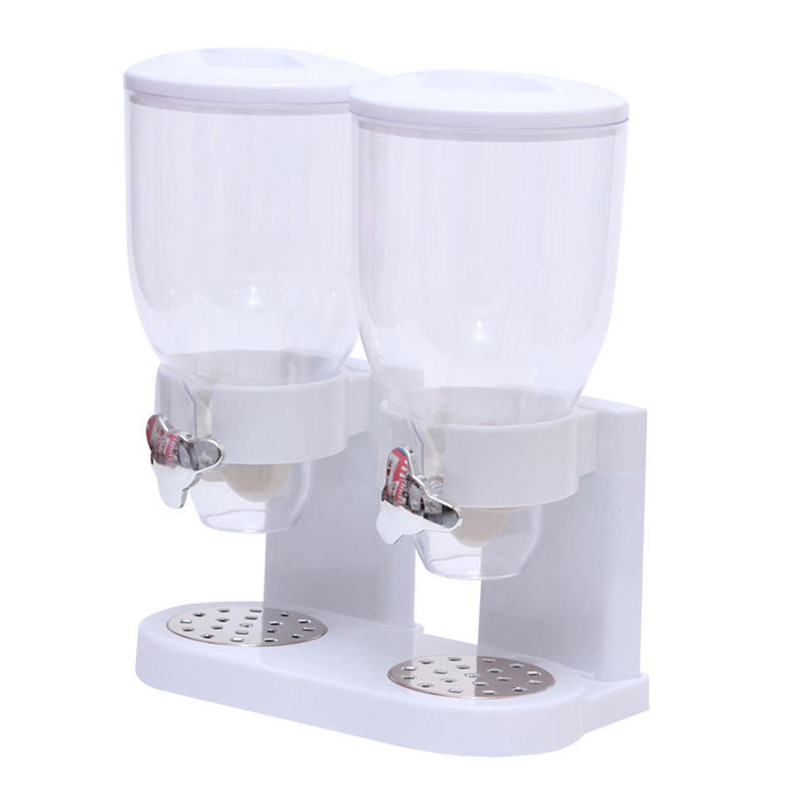 Cereal Dispenser Countertop, 5L Large Grain Dispenser, Dry Food Dispenser Container with Dual Control, Candy Dispenser for Store Coffee Beans, Nut