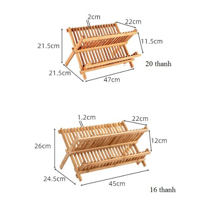 Giá Kệ Để Bát, Đĩa Bằng Gỗ Tre
Thiết Kế Tinh Tế Có Thể Gấp Gọn