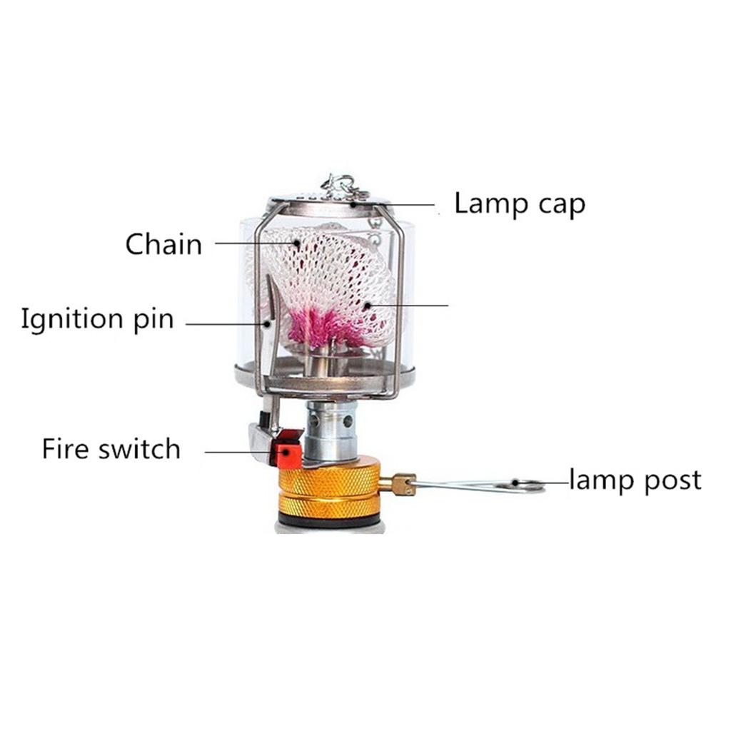 Mini Pocket Camping Gas Lamp Outdoor Camping Butane Tent Light with 3 Mantles