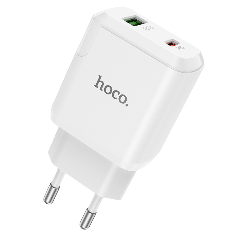 Củ sạc nhanh Hoco N5 cho android,iphone - chất liệu PC chống cháy - Phích cắm EU - Hàng chính hãng