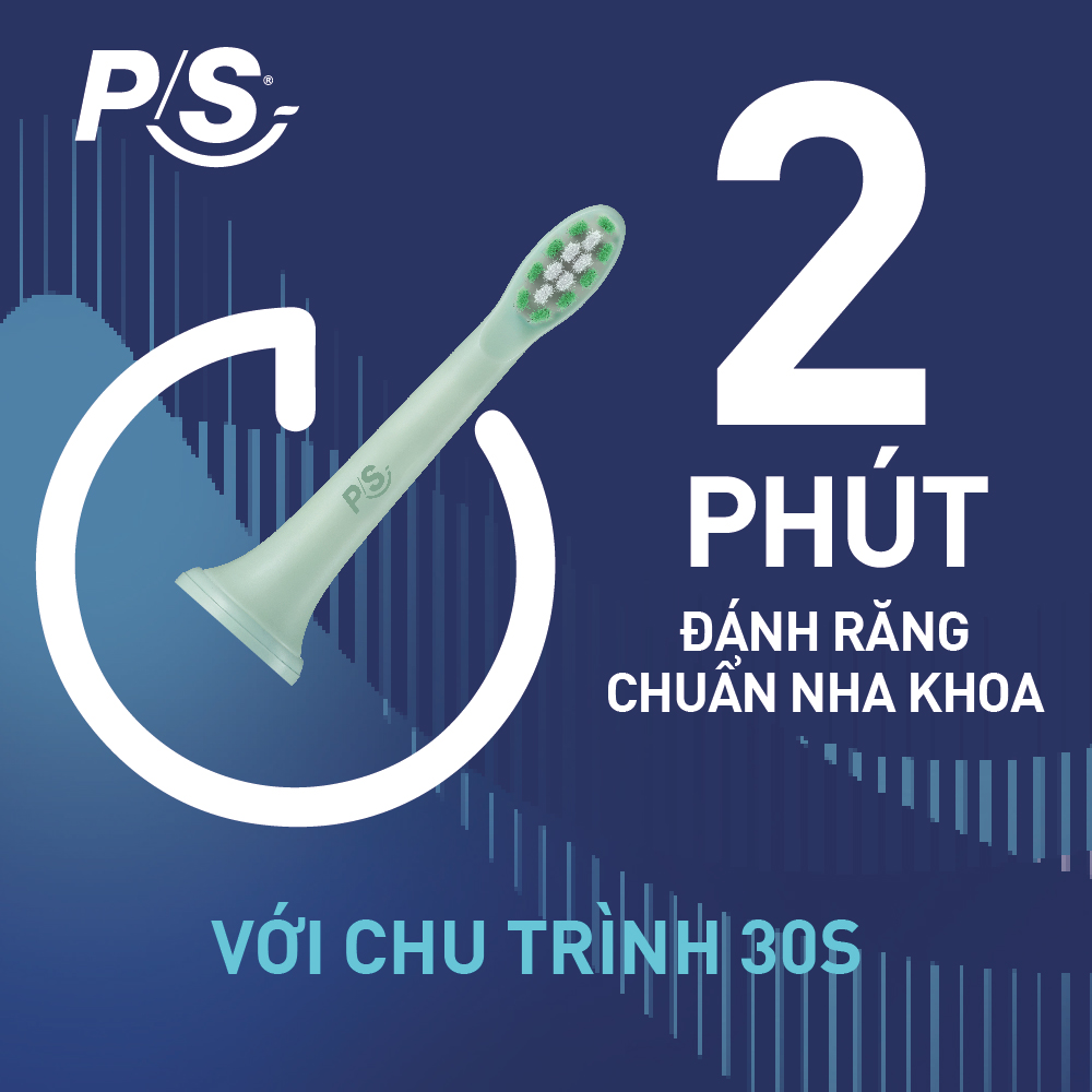 Bộ bàn Chải Điện P/S Sonic Expert Chuyên Gia Sóng Âm - Công Nghệ Sóng Âm, Chải Sạch Mảng Bám Tới 8X - Xanh Mint