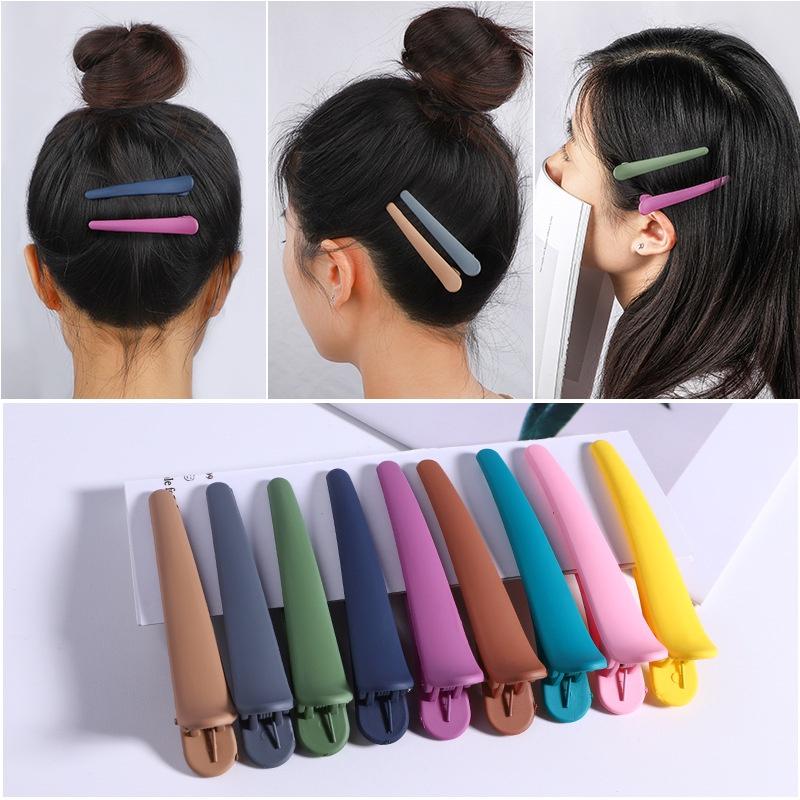 Kẹp tóc mái mỏ vịt iLita cặp bấm mái nữ đẹp vintage Hàn Quốc màu trơn hottrend 2022