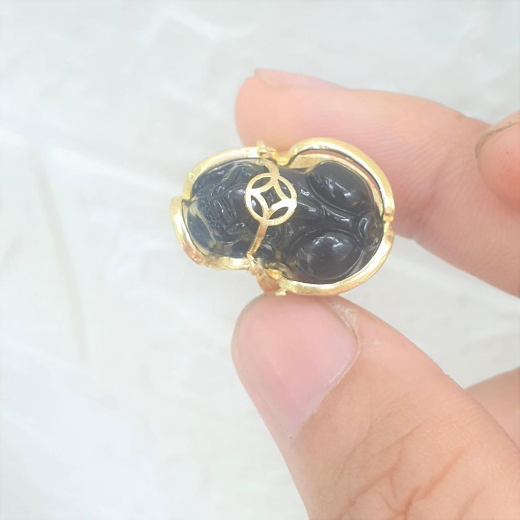 Nhẫn Tỳ Hưu Vàng Đá Vonfram Cao Cấp-Bao dùng 5 năm trên mọi điều kiện