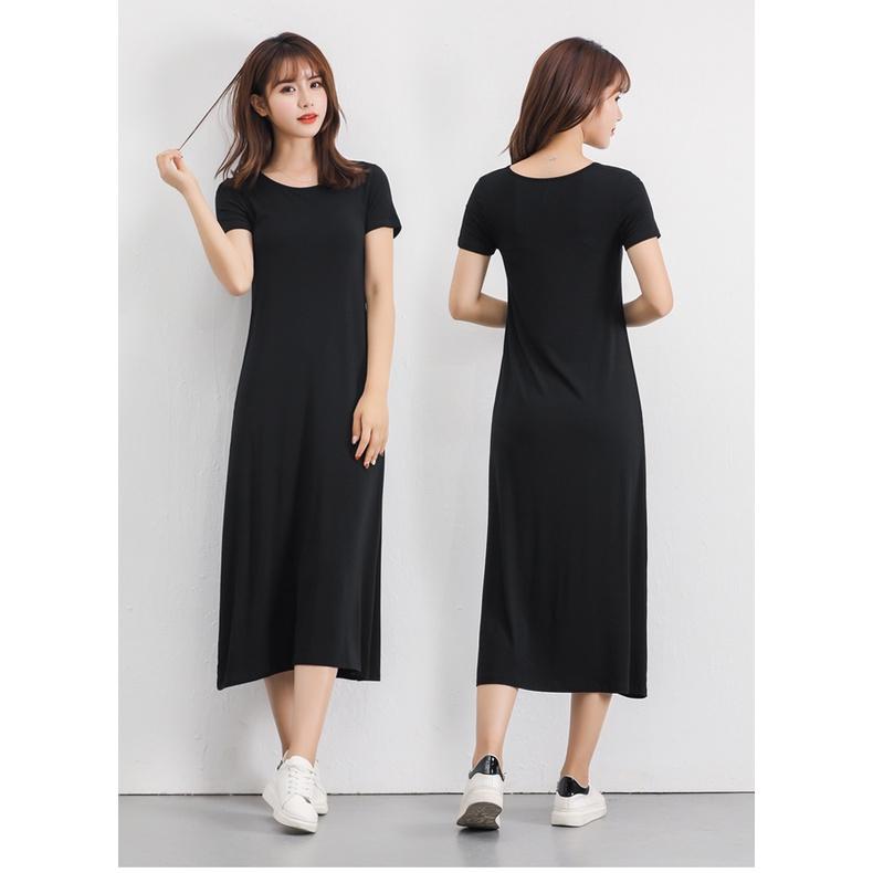 Đầm Bầu Váy Bầu Thun Cotton Dáng Suông Xòe Mùa Hè Tay Ngắn Vải Mát DB13