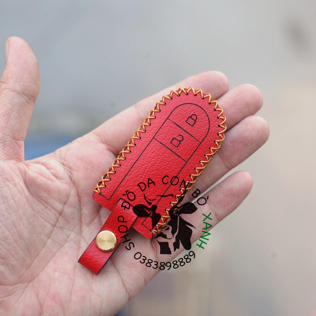 Bao da dành cho chìa khoá Toyota Rush, Wigo smartkey handmade da thật 005