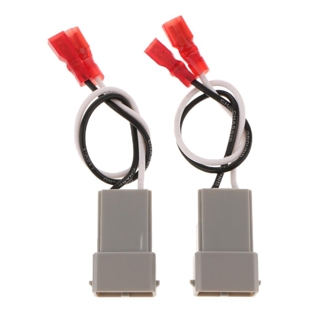 2PCS Car Radio Speaker Wire Harness Adapter Connector Plug For Honda Accord