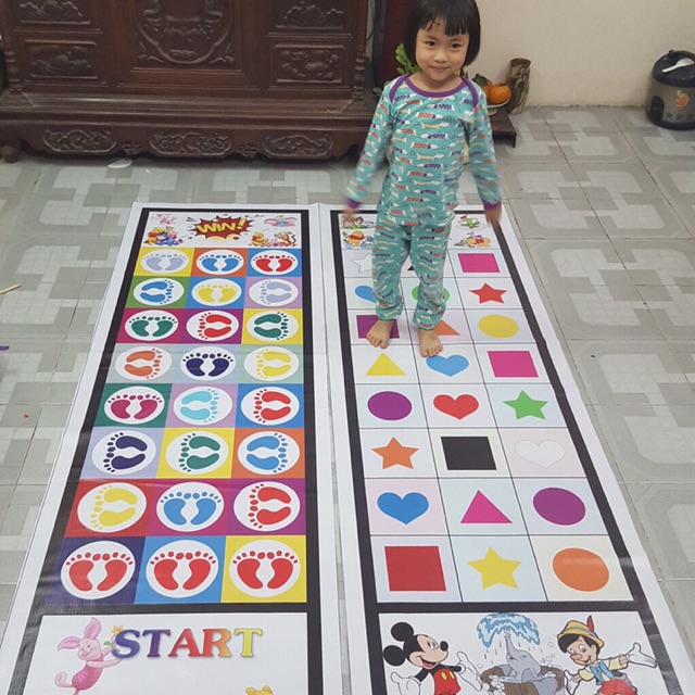 [Bạt vận động] Thảm nhảy bước chân JUMPING MAT Cho Bé Thỏa Sức Vận Động Kích Thước Lớn