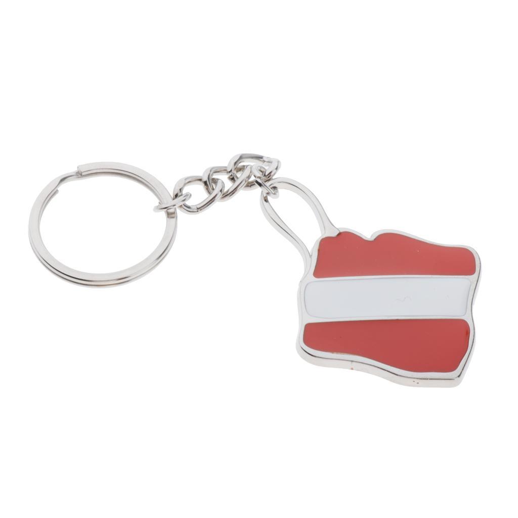 2-3 of pack Zinc Alloy Diving Flag Key Chain Holder Keyring Keychain
