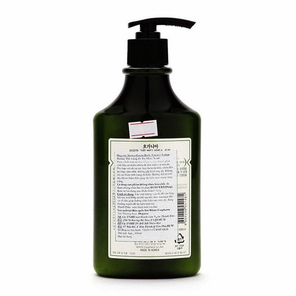 Sữa Dưỡng Thể Tinh Chất Ô Liu Xanh Aroma Green Body Essence Lotion Organia_Py23 (400ml)