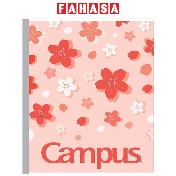 Vở Sakura A5 4 Ly Ngang 200 Trang ĐL 70g/m2 - Campus NB-ASKR200 - Màu Hồng Cam