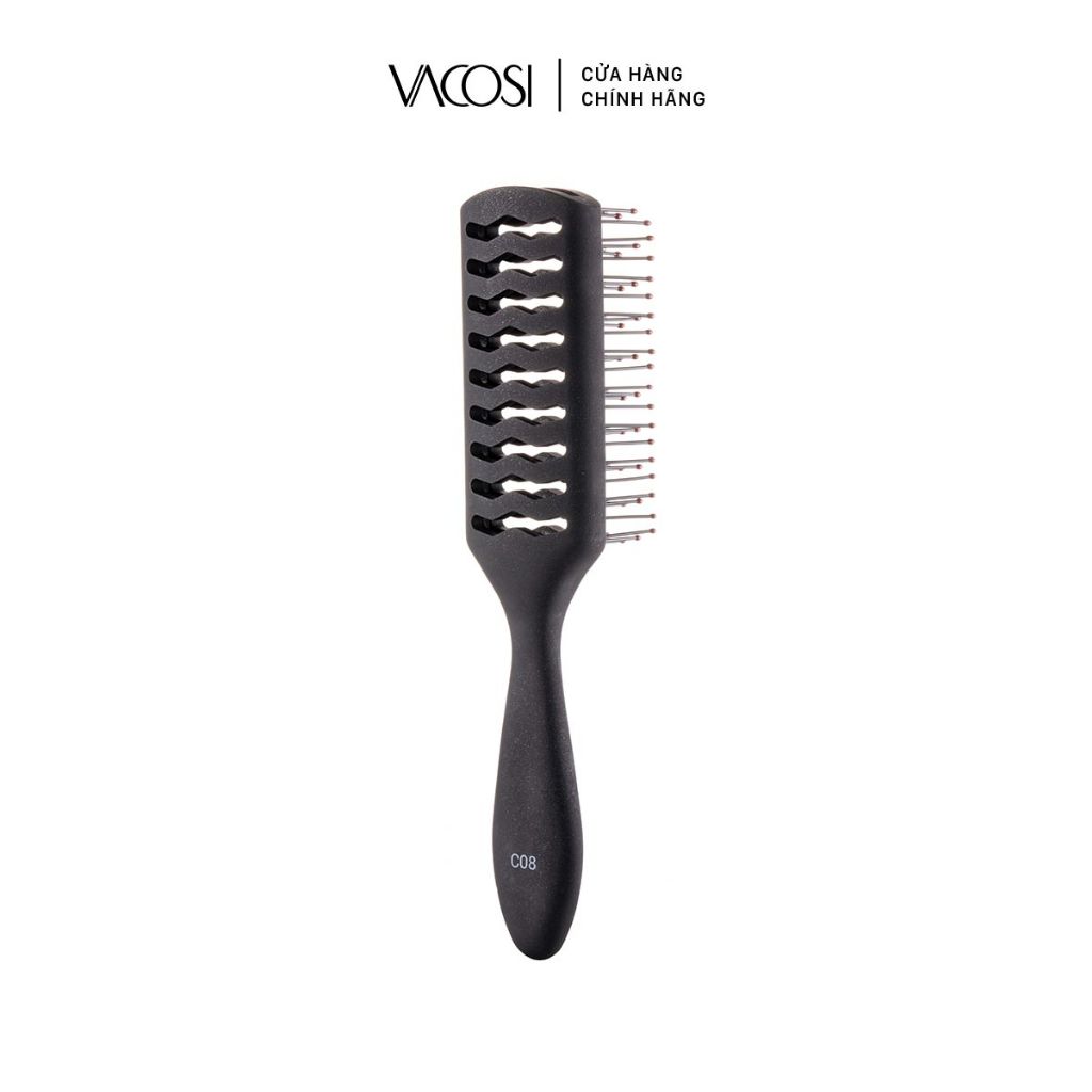 Lược bán nguyệt tạo kiểu &amp; phồng tóc VACOSI Hair Brush - C08