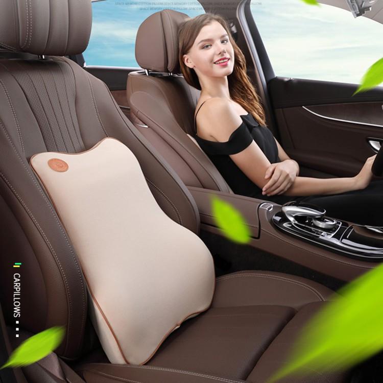 Gối tựa lưng xe hơi, ô tô cao cấp chất liệu 100% cao su non - 2 màu: Đen và Ghi - Mã: B01