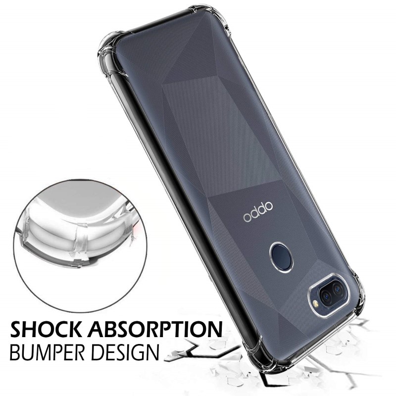 Ốp lưng cho Oppo A1k A3s A5s A7 A9 A12 A16k A17k A31 A37 A39 A52 A53 A54 A55 A57 A71 A73 A74 A76 A77 A83 A91 A92 A94 A96 5G 4G trong suốt chống sốc bật led phát sáng