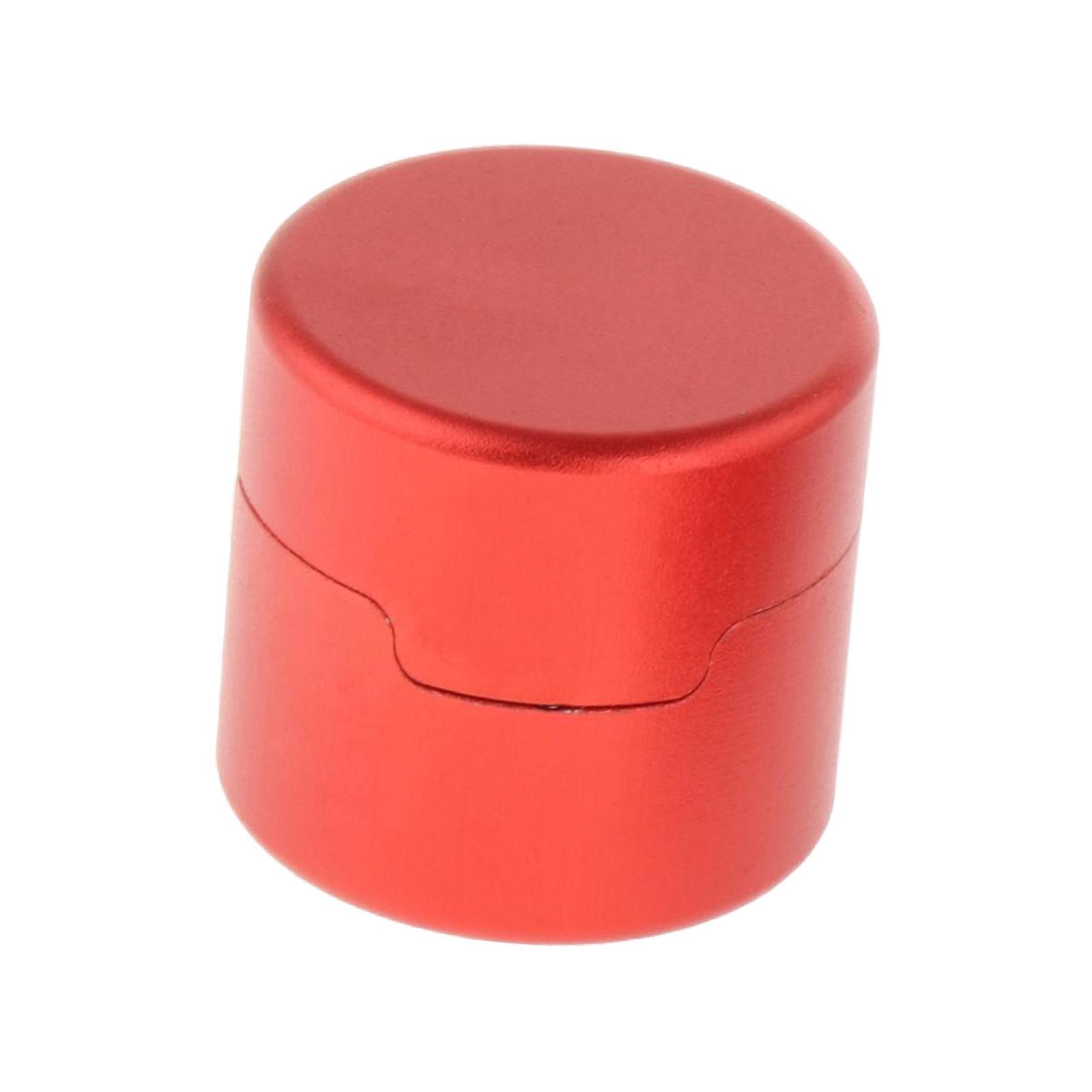 Pool Cue Chalk Holder Portable Aluminum Alloy Box Billiards Accessories Red