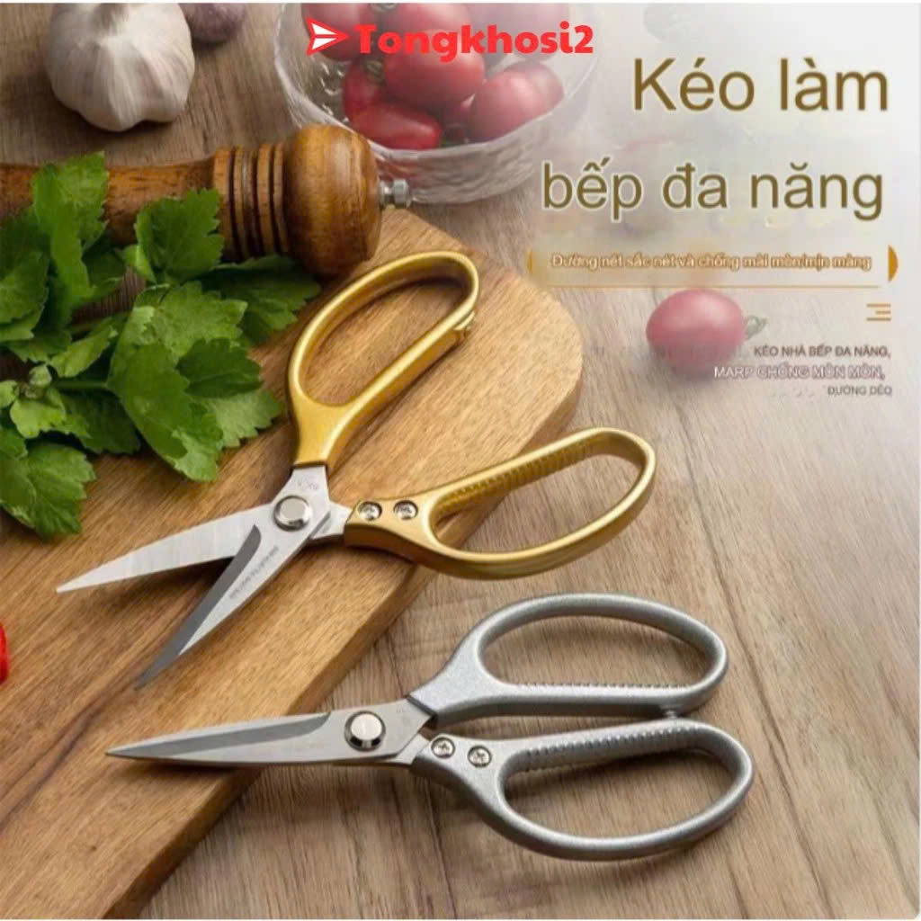 Kéo Thép Đa Năng Nhật Bản, Size Lớn, Chất Liệu Thép Cao Cấp Không Gỉ Kéo Cắt Gà Kéo Nhà Bếp Cắt Vải Cắt Giấy