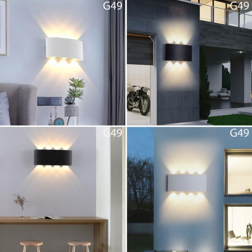Đèn trang trí hắt tường 2 đầu 8w chống nước đẹp