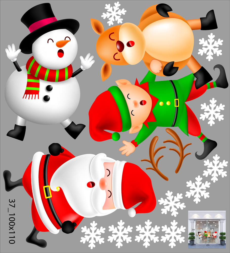 DECAL TRANG TRÍ NOEL 2021 COMBO SỐ 6