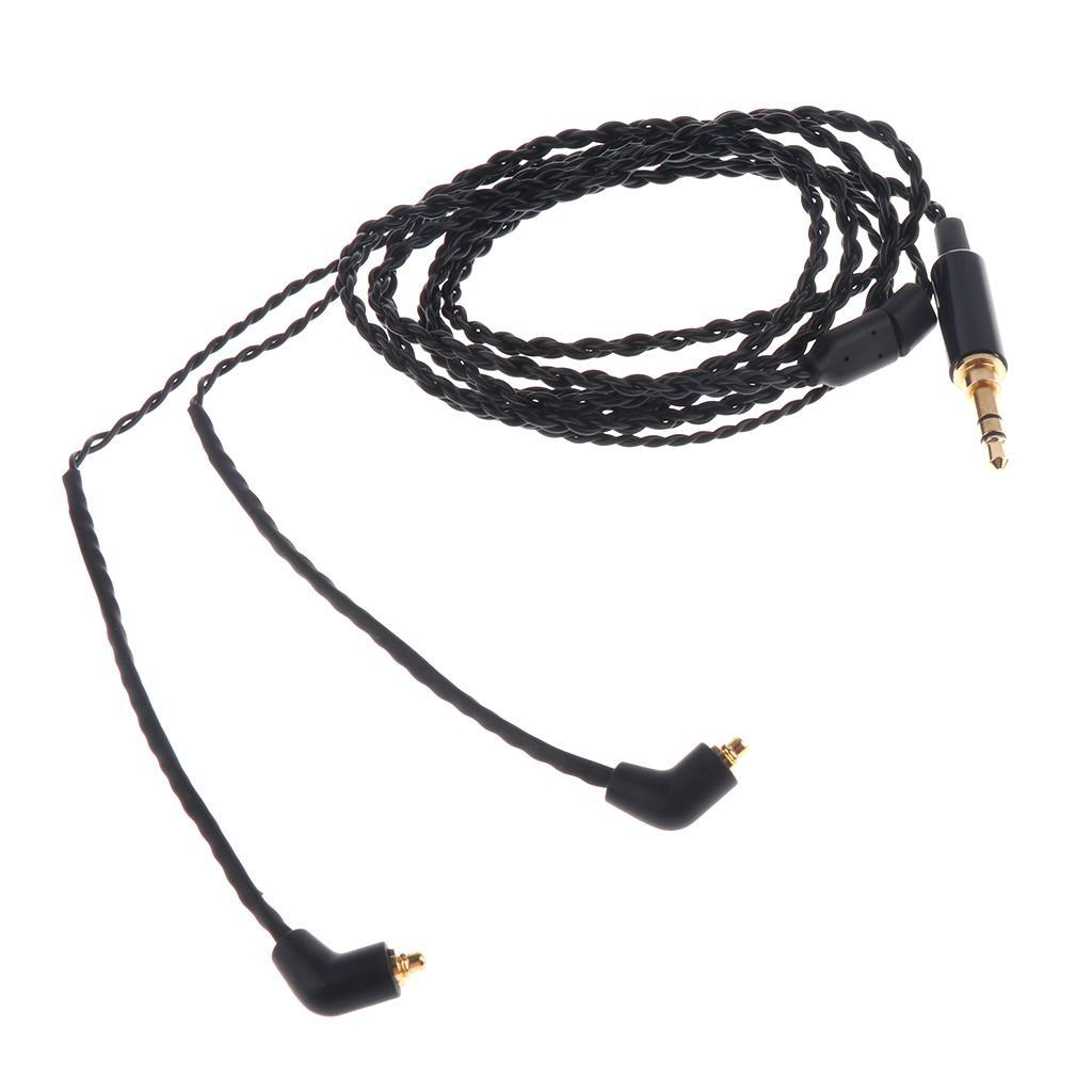 3.5mm Audio Cable Upgrade Cord Extension Wire for Shure se535 215 846 Black