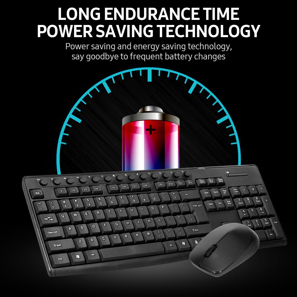 TJ-920  2.4G Wireless Mouse and Keyboard Combo 117 keys Ultra-thin Chocolate Keyboard + Mini Wireless Mouse