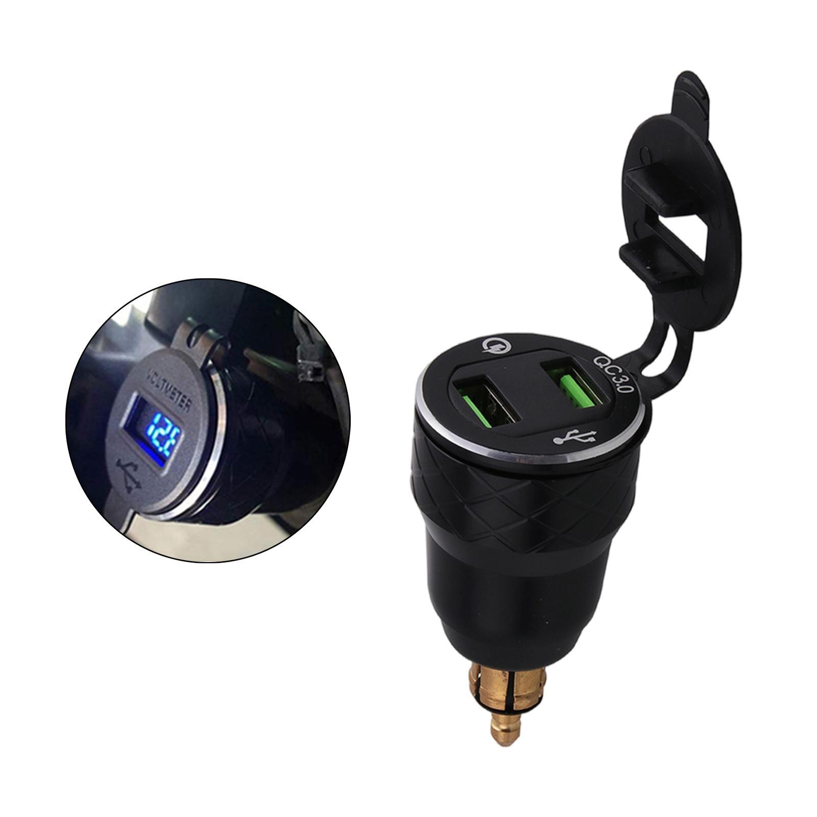 Dual USB Charger LED Display Voltage Display Power Outlet Universal Mini