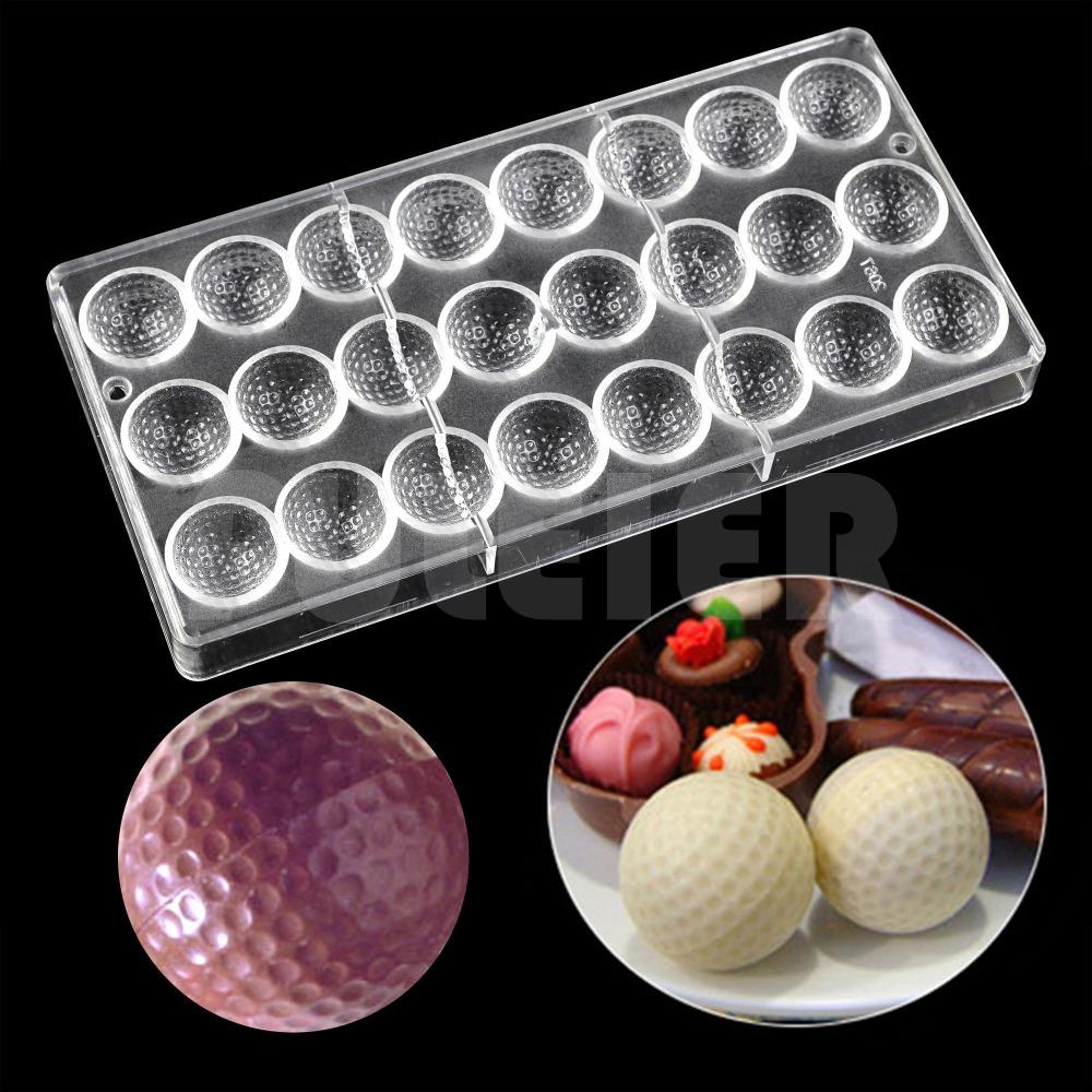 Nướng Bánh Ngọt Dụng Cụ Golf Hình Polycarbonate Khuôn, Nhà Bếp Supplie Thực Phẩm Nhựa Bánh Sô Cô La Dụng Cụ Kẹo Khuôn Mẫu