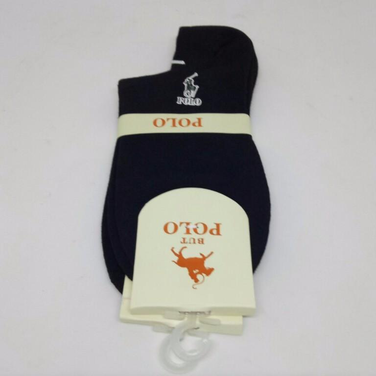 TẤT TRƠN ĐEN COTTON, VỚ POLO  XLM-669