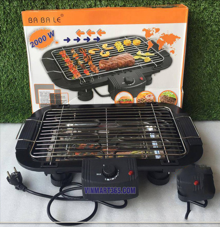 BẾP NƯỚNG ĐIỆN KHÔNG KHÓI-BARBERCUE GRILL 2000w - JL - HÀNG CHÍNH HÃNG