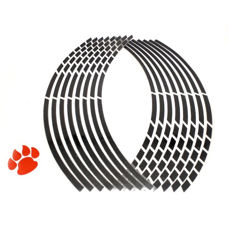 Set 16 Miếng Dán Phản Quang Cho Bánh Xe Mô Tô Yamaha Suzuki Honda Kawasaki