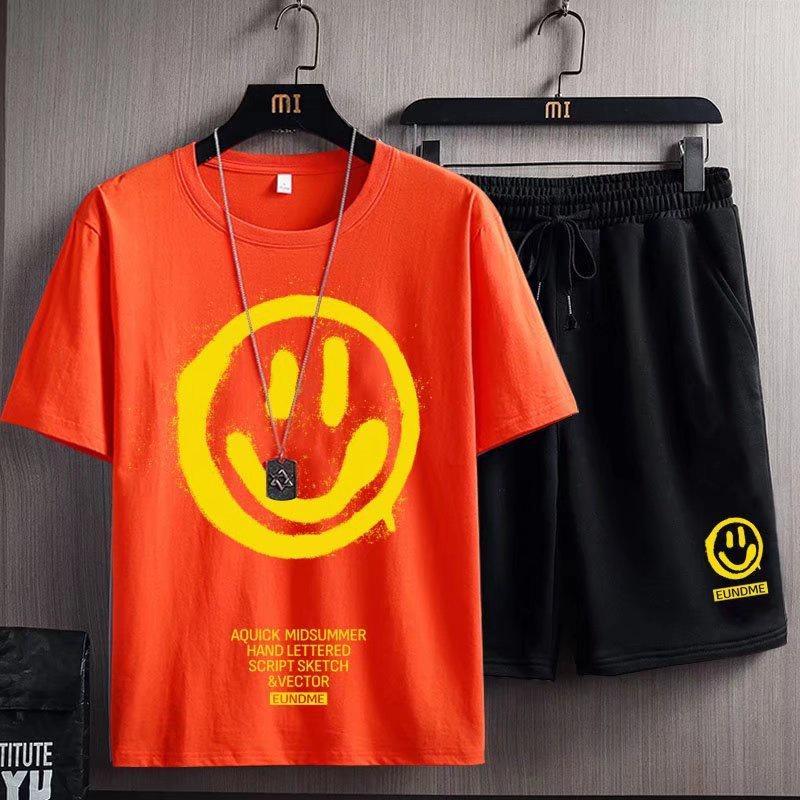 Bộ đồ thể thao gồm áo thun tay ngắn và quần đùi size M-8XL phong cách mới thời trang mùa hè unisex