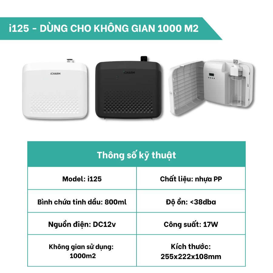 Máy tạo mùi thơm công nghiệp (sảnh khách sạn, nhà hàng, showroom) 1000m2 - Hàng chính hãng iCHARM