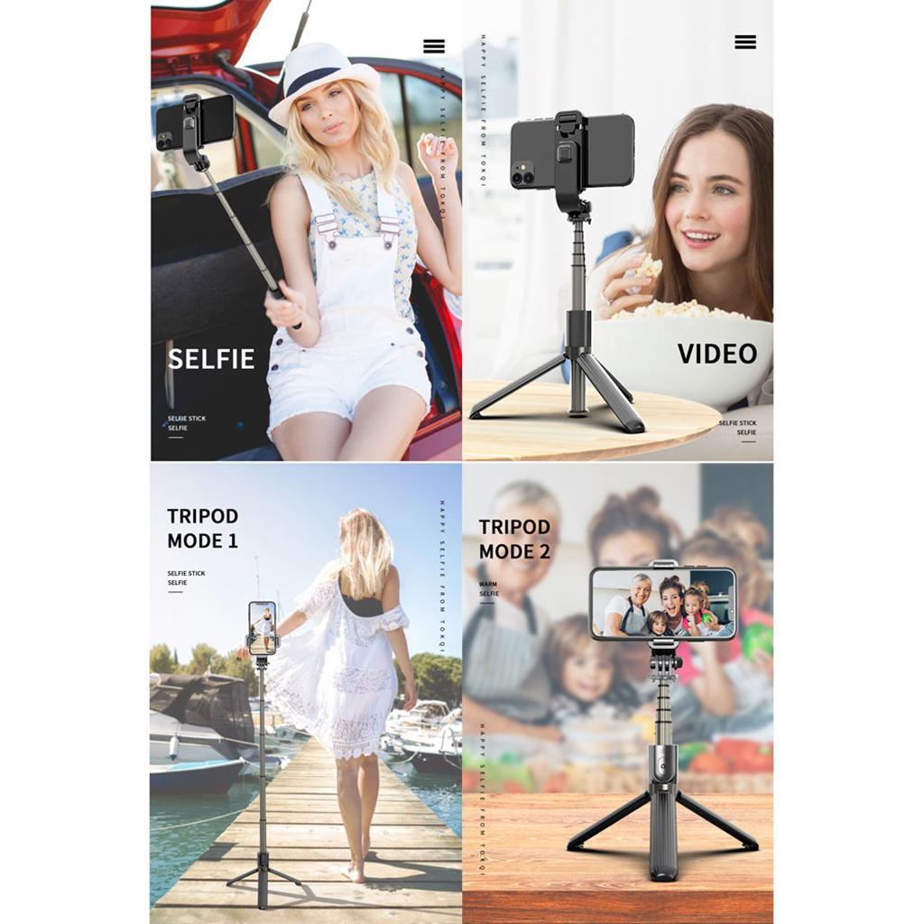 Extendable Selfie Stick Tripod Bluetooth Remote Control Shutter for Cell Phone